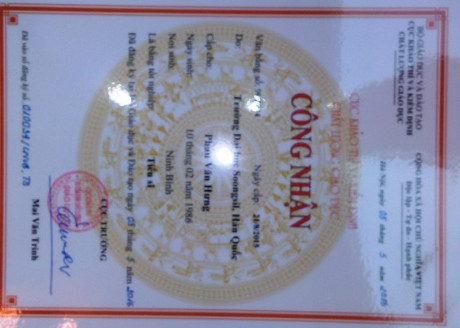 Một người bạn cũng thừa nhận Hưng có bằng Tiến sĩ ở Hàn Quốc (ảnh Trinh Phúc). Một người bạn cũng thừa nhận Hưng có bằng Tiến sĩ ở Hàn Quốc (ảnh Trinh Phúc).