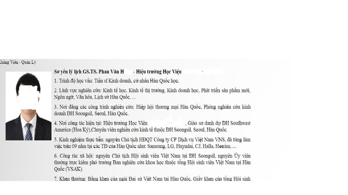 Hồ sơ lý lịch khoa học được cho là của ông Phạm Văn H. (ảnh Trinh Phúc). Hồ sơ lý lịch khoa học được cho là của ông Phạm Văn H. (ảnh Trinh Phúc).