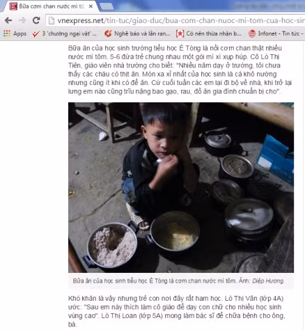 Cơm chan nước mì tôm của học sinh xã É Tòng - Thuận Châu, Sơn La (Ảnh chụp màn hình) Cơm chan nước mì tôm của học sinh xã É Tòng - Thuận Châu, Sơn La (Ảnh chụp màn hình)