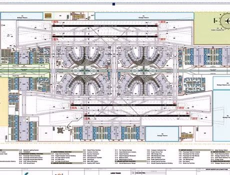 Thiết kế ý tưởng sân bay Long Thành trong hồ sơ quy hoạch được duyệt - Nguồn Cục Hàng không Việt Nam.
