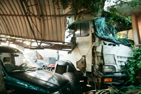 Hiện trường vụ tai nạn.