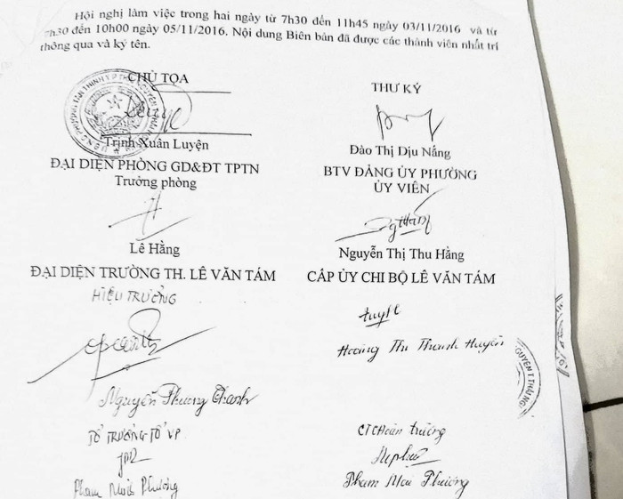 Việc bà Nguyễn Phương Thanh bị đơn được xuất hiện trong buổi giải quyết đơn tố cáo của bà Nguyễn Thúy Hảo là trái với Luật Tố cáo (ảnh chụp từ tài liêu của bà Nguyễn Phương Thanh gửi Báo Điện tử Giáo dục Việt Nam). Việc bà Nguyễn Phương Thanh bị đơn được xuất hiện trong buổi giải quyết đơn tố cáo của bà Nguyễn Thúy Hảo là trái với Luật Tố cáo (ảnh chụp từ tài liêu của bà Nguyễn Phương Thanh gửi Báo Điện tử Giáo dục Việt Nam).