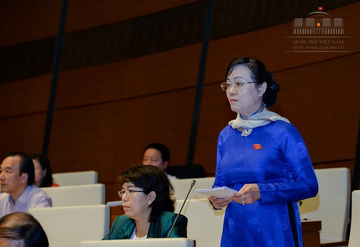 Đại biểu Quốc hội Nguyễn Thị Quyết, đoàn Thành phố Hồ Chí Minh (ảnh nguồn quochoi.vn).