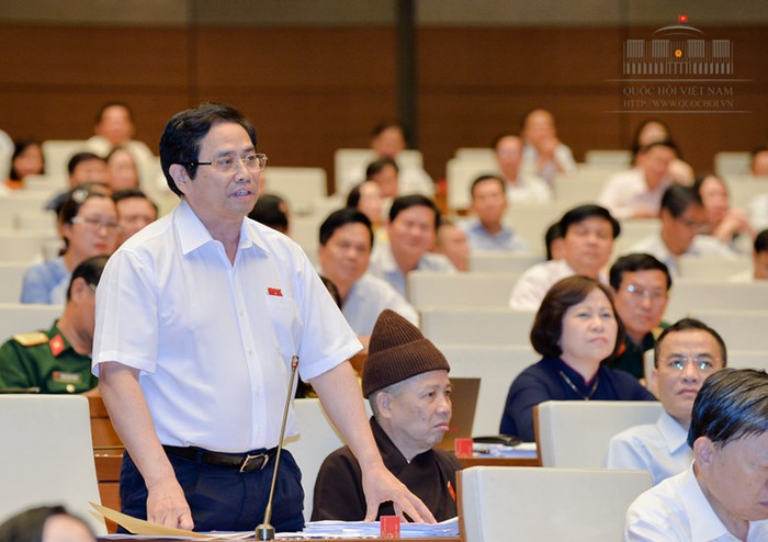 Đại biểu Quốc hội Phạm Minh Chính, đoàn Quảng Ninh phát biểu tranh luận (ảnh nguồn quochoi.vn). Đại biểu Quốc hội Phạm Minh Chính, đoàn Quảng Ninh phát biểu tranh luận (ảnh nguồn quochoi.vn).