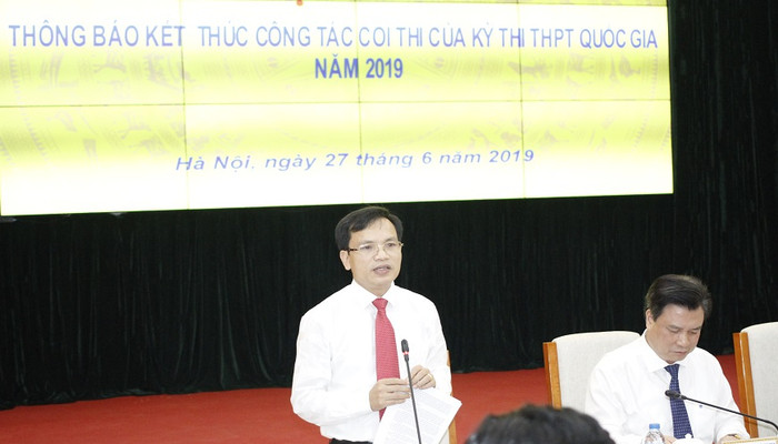 Ngày 27/6, ông Mai Văn Trinh, Cục trưởng Cục Quản lý chất lượng cho biết, đáp án các bài thi trắc nghiệm Trung học phổ thông quốc gia sẽ được mã hóa. (Ảnh: Trinh Phúc) Ngày 27/6, ông Mai Văn Trinh, Cục trưởng Cục Quản lý chất lượng cho biết, đáp án các bài thi trắc nghiệm Trung học phổ thông quốc gia sẽ được mã hóa. (Ảnh: Trinh Phúc)