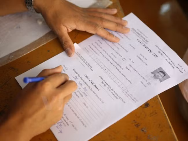 Hôm nay (24/6), thí sinh dự thi quốc gia năm 2019 làm thủ tục dự thi ở 38.050 phòng thi của 1.980 điểm thi trên cả nước. (Ảnh minh họa: TTXVN)