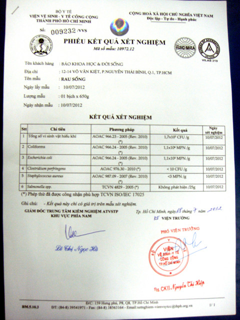 Rau sống nhiễm phân gấp 110.000 lần cho phép ảnh 3