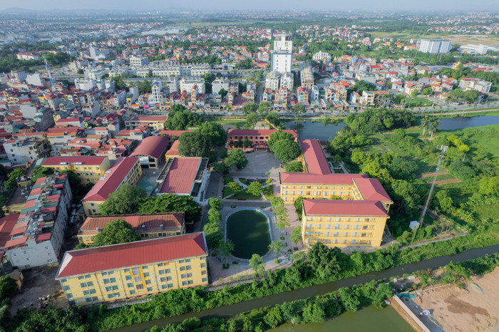 Khuôn viên Trường Đại học Tài chính - Quản trị kinh doanh tại Văn Lâm, Hưng Yên. Ảnh: website nhà trường ĐHTCQT.jpeg