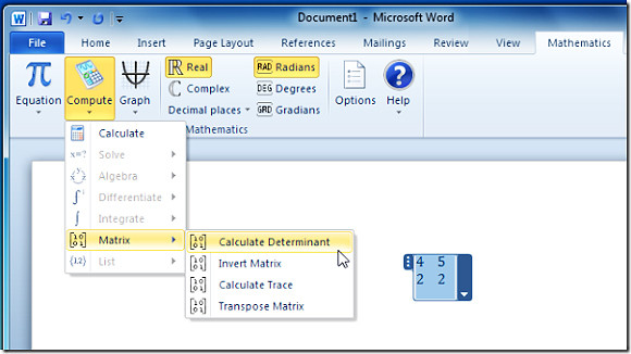 Microsoft Mathematics Add-in
