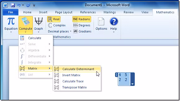 Microsoft Mathematics Add-in
