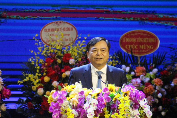 Thứ trưởng Bộ Nông nghiệp và Phát triển nông thôn Nguyễn Hoàng Hiệp phát biểu tại buổi lễ. Ảnh: Trung Dũng