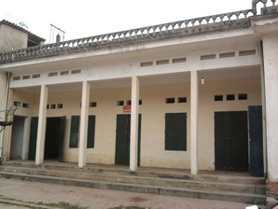 Nhà văn hóa thôn Ấp Đồn nơi 2 thanh niên bị hàng trăm người dân đánh đập giam giữ.