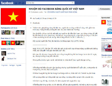 "Nhuộm đỏ Facebook bằng quốc kì Việt" đang trở thành “trào lưu” của những người Việt trẻ "Nhuộm đỏ Facebook bằng quốc kì Việt" đang trở thành “trào lưu” của những người Việt trẻ