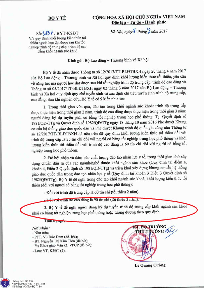 Ảnh chụp văn bản số 3857/BYT-K2ĐT ngày 07/07/2017 của Bộ Y tế. Ảnh chụp văn bản số 3857/BYT-K2ĐT ngày 07/07/2017 của Bộ Y tế.