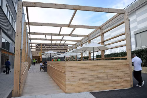 Thư giãn bằng cách thưởng thức cà phê ngoài trời chắc chắn sẽ thu hút được rất nhiều PV.