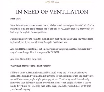 "Tâm thư" của Nicole