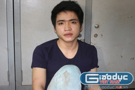 Đối tượng Lê Văn Tính tại cơ quan công an Đối tượng Lê Văn Tính tại cơ quan công an