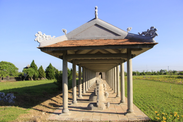 Dãy bia Tiến sĩ được xây dựng từ đời vua Minh Mạng (1822). Ảnh: AN