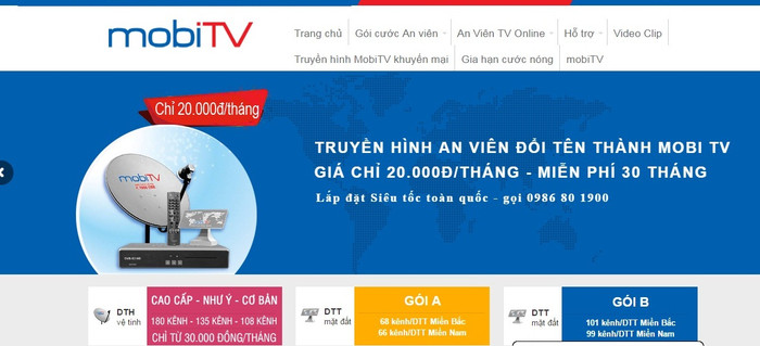 Trên trang website của Truyền hình An Viên (https://anvientv.net) đã thay bằng giao diện hình ảnh MobiTV - ảnh chụp màn hình. Trên trang website của Truyền hình An Viên (https://anvientv.net) đã thay bằng giao diện hình ảnh MobiTV - ảnh chụp màn hình.