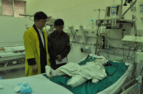 Sức khỏe của cháu Vân đã xấu đi (Ảnh chụp chiều ngày 4/12)