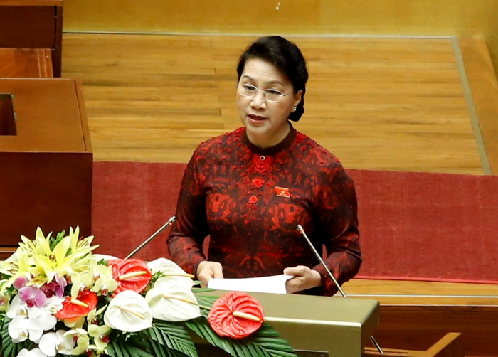 Chủ tịch Quốc hội Nguyễn Thị Kim Ngân phát biểu khai mạc (ảnh VGP/Nhật Bắc).