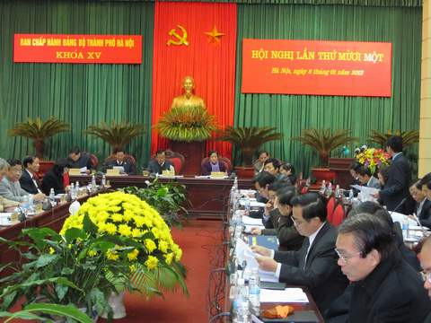 Toàn cảnh Hội nghị Thành ủy Hà Nội lần thứ 11 Toàn cảnh Hội nghị Thành ủy Hà Nội lần thứ 11