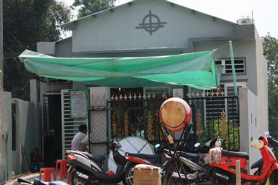 Căn nhà nơi xảy ra vụ án. Căn nhà nơi xảy ra vụ án.