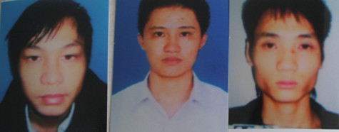 Từ trái qua, các đối tượng Hà, Tiến, Dũng Từ trái qua, các đối tượng Hà, Tiến, Dũng