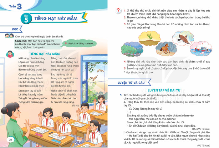 Bài học trong sách thuộc bộ sách Kết nối tri thức với cuộc sống. Ảnh chụp màn hình. c.jpg