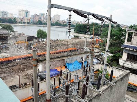 Trạm biến áp Thành Công không thể hoạt động do giải phóng mặt bằng chưa xong