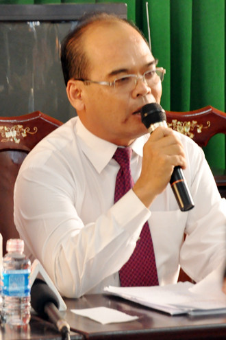 Thẩm phán Nguyễn Hòa Bình người giữa vai trò chủ tọa phiên tòa xét xử bà Trần Thúy Liễu. Ảnh: Quốc Thắng. Thẩm phán Nguyễn Hòa Bình người giữa vai trò chủ tọa phiên tòa xét xử bà Trần Thúy Liễu.