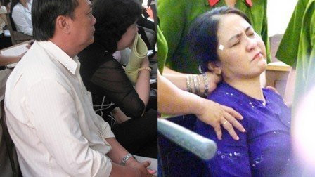 Tình nhân đăm chiêu, còn bà Liễu có lúc ngửa cổ gục trên thành ghế trước vành móng ngựa và khóc