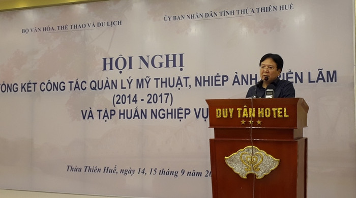 Thứ trưởng Vương Duy Biên nói về tình trạng "đạo" tác phẩm. Ảnh: TL