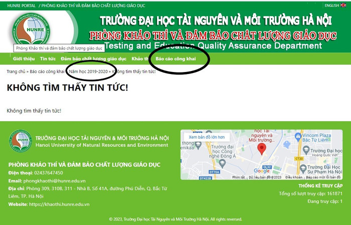 Phóng viên truy cập trong ngày 15/10, dữ liệu ba công khai từ năm học 2019 - 2020 đến nay đã "biến mất". Ảnh chụp màn hình Phóng viên truy cập trong ngày 15/10, dữ liệu ba công khai từ năm học 2019 - 2020 đến nay đã "biến mất". Ảnh chụp màn hình