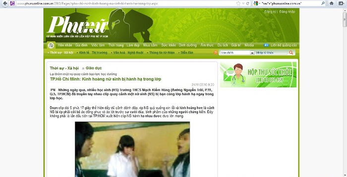 Hình ảnh một nữ sinh bị đánh và bắt cởi áo được đang tải chi tiết. Hình ảnh một nữ sinh bị đánh và bắt cởi áo được đang tải chi tiết.
