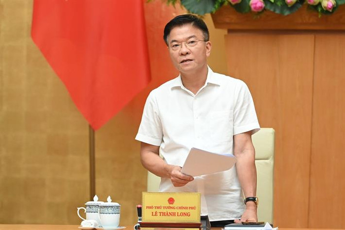 Phó Thủ tướng Lê Thành Long phát biểu tại cuộc làm việc (Ảnh: Bộ Giáo dục và Đào tạo) 3.jpg