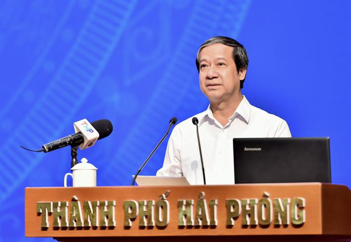 Bộ trưởng Nguyễn Kim Sơn phát biểu kết luận hội nghị (ảnh: Bộ Giáo dục và Đào tạo) 6.jpg