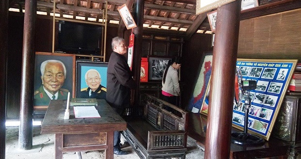 Căn nhà lưu lại nhiều hình ảnh, kỷ vật của Đại tướng (Ảnh: Thủy Phan)