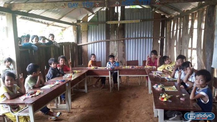 Một điểm trường miền núi còn khó khăn của tỉnh Quảng Nam. Ảnh: NV