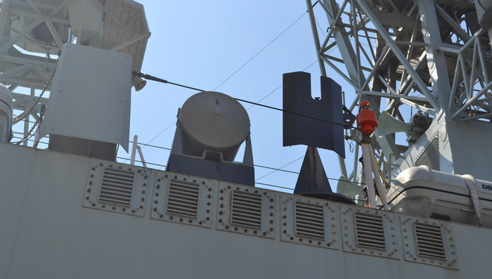 Hệ thống chống ngầm được lắp đặt trên tàu.