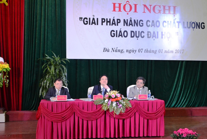 Hội thảo giải pháp nâng cao chất lượng giáo dục đại học tại Đà Nẵng ngày 7/1 được xem là "hội nghị diên hồng" của nghành giáo dục. Ảnh: An Nguyên Hội thảo giải pháp nâng cao chất lượng giáo dục đại học tại Đà Nẵng ngày 7/1 được xem là "hội nghị diên hồng" của nghành giáo dục. Ảnh: An Nguyên