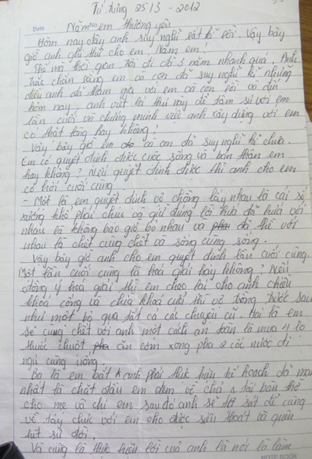 Bức thư tình hăm doạ