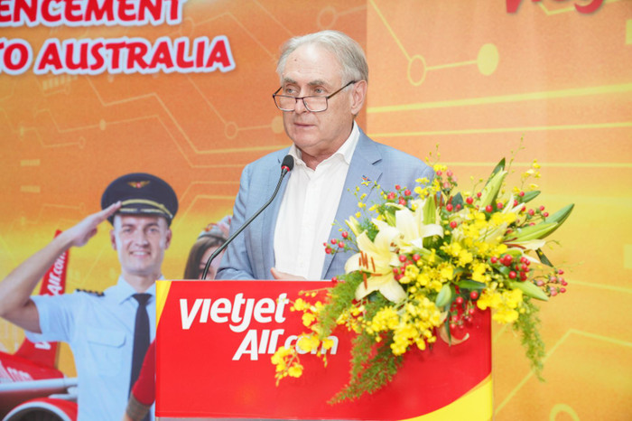 Bộ trưởng Thương mại và Du lịch Úc chúc mừng Vietjet với các đường bay thẳng Việt Nam - Úc mới khai trương Bộ trưởng Thương mại và Du lịch Úc chúc mừng Vietjet với các đường bay thẳng Việt Nam - Úc mới khai trương