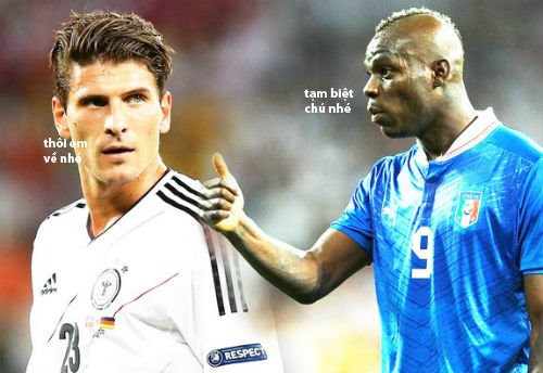 Mario Balotelli chào tạm biệt Mario Gomez