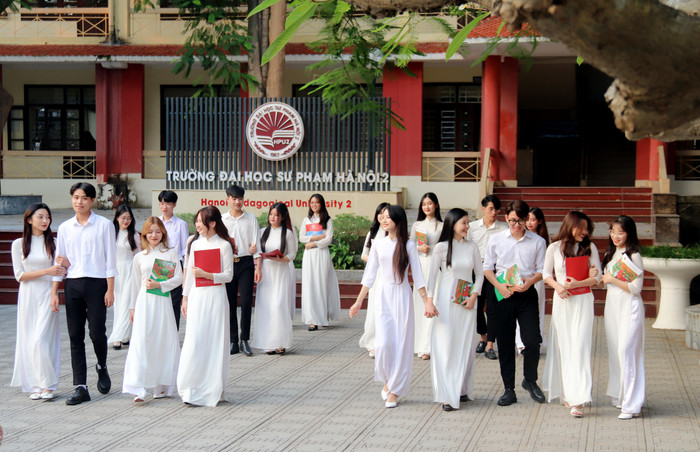 Sinh viên Trường Đại học Sư phạm Hà Nội 2. Ảnh: Mộc Trà. GDVN_Anh 7.jpg
