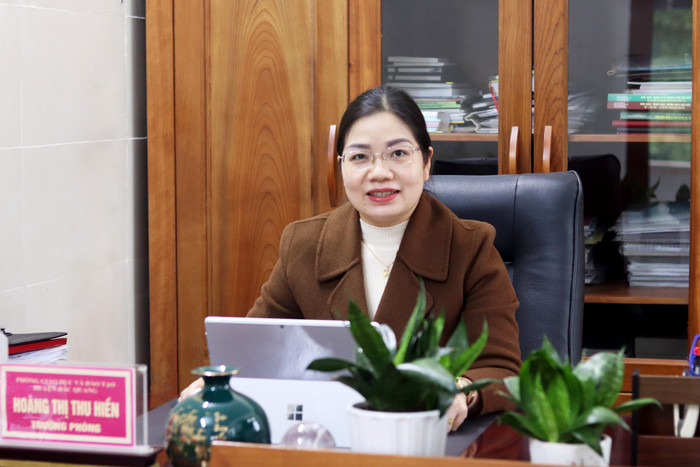 Bà Hoàng Thị Thu Hiền - Trưởng phòng Giáo dục và Đào tạo huyện Bắc Quang (tỉnh Hà Giang). Ảnh: Ngân Chi.
