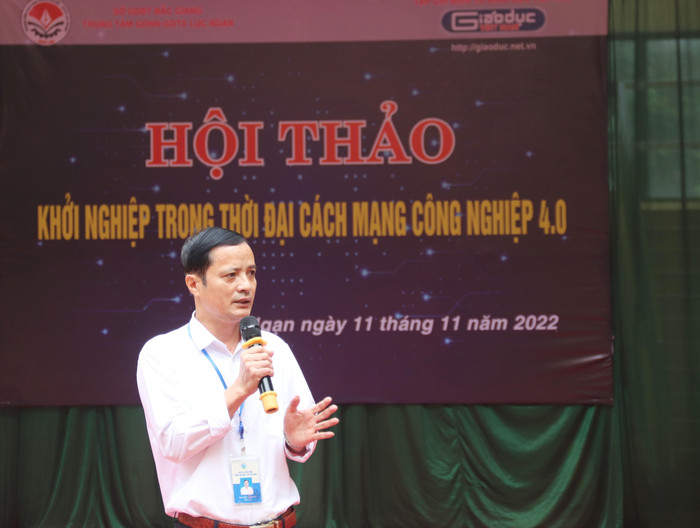 Ông Nguyễn Minh Vỹ, Giám đốc Trung tâm Giáo dục nghề nghiệp - Giáo dục thường xuyên huyện Lục Ngạn (tỉnh Bắc Giang). Ảnh: M.T. GDVN_GD.JPG