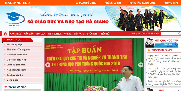 4 pha chấm bài thi trắc nghiệm: Liệu “lỗ hổng” tại Hà Giang ở khâu nào? (Ảnh chụp màn hình wesite của Sở Giáo dục và Đào tạo Hà Giang) 4 pha chấm bài thi trắc nghiệm: Liệu “lỗ hổng” tại Hà Giang ở khâu nào? (Ảnh chụp màn hình wesite của Sở Giáo dục và Đào tạo Hà Giang)