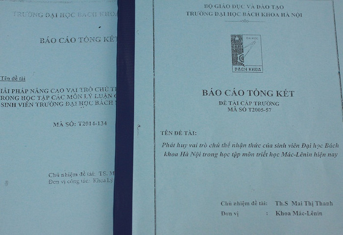 Cả hai công trình bị tố là sao chép, trùng lặp này đã được nghiệm thu và được Trường Đại học Bách Khoa Hà Nội ghi danh vào hồ sơ thi thăng hạng giảng viên cao cấp của bà Mai Thị Thanh (ảnh Trinh Phúc). Cả hai công trình bị tố là sao chép, trùng lặp này đã được nghiệm thu và được Trường Đại học Bách Khoa Hà Nội ghi danh vào hồ sơ thi thăng hạng giảng viên cao cấp của bà Mai Thị Thanh (ảnh Trinh Phúc).