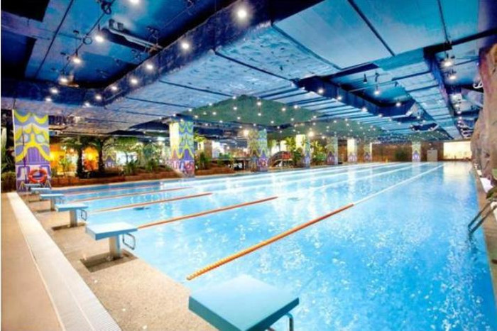 Quang cảnh đường bơi trước giờ G: Bể thi đấu Olympic là bể đạt chuẩn quốc tế luôn sẵn sàng cho những cuộc tranh tài đỉnh cao.